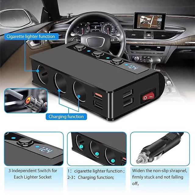 Multifunctional Car Charger Socket