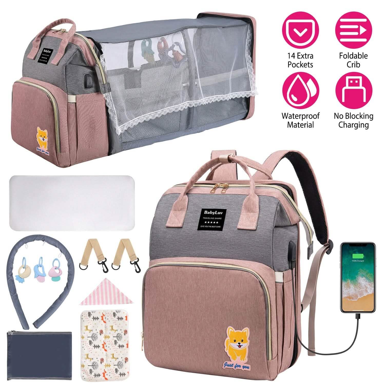 Multifunctional Diaper Bag Backpack