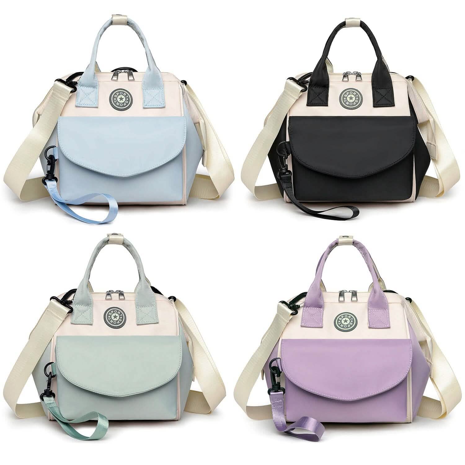 Multifunctional Diaper Changing Bag with 2 Insulated Pockets Commute Bag
