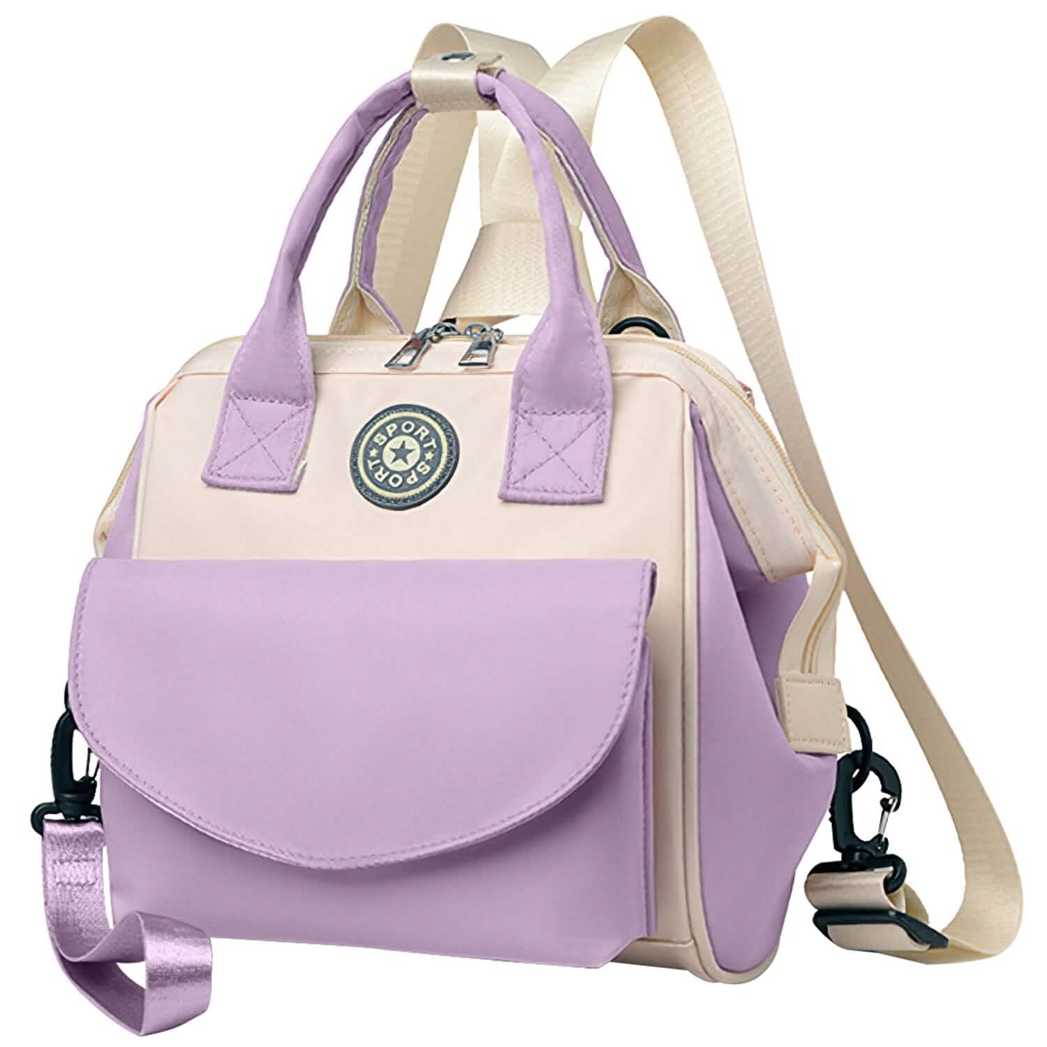 Multifunctional Diaper Changing Bag with 2 Insulated Pockets Commute Bag