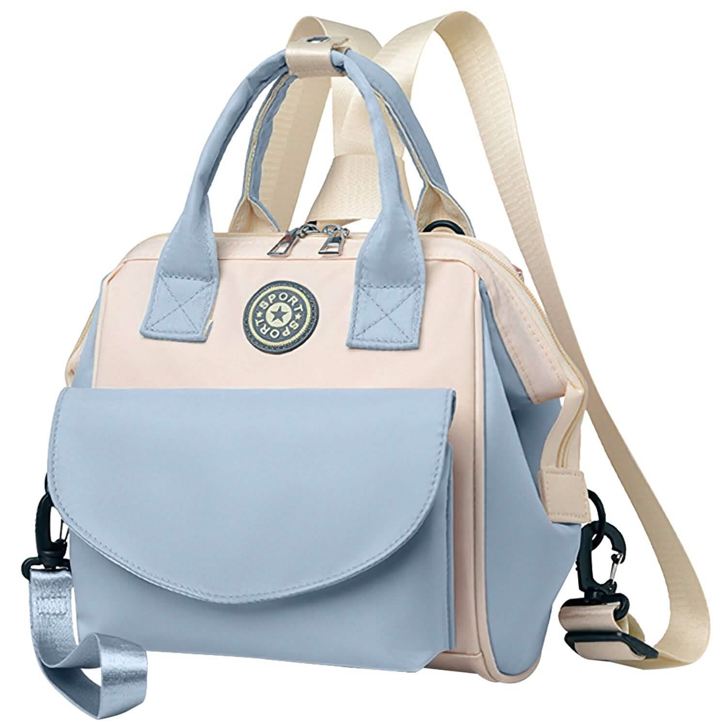 Multifunctional Diaper Changing Bag with 2 Insulated Pockets Commute Bag