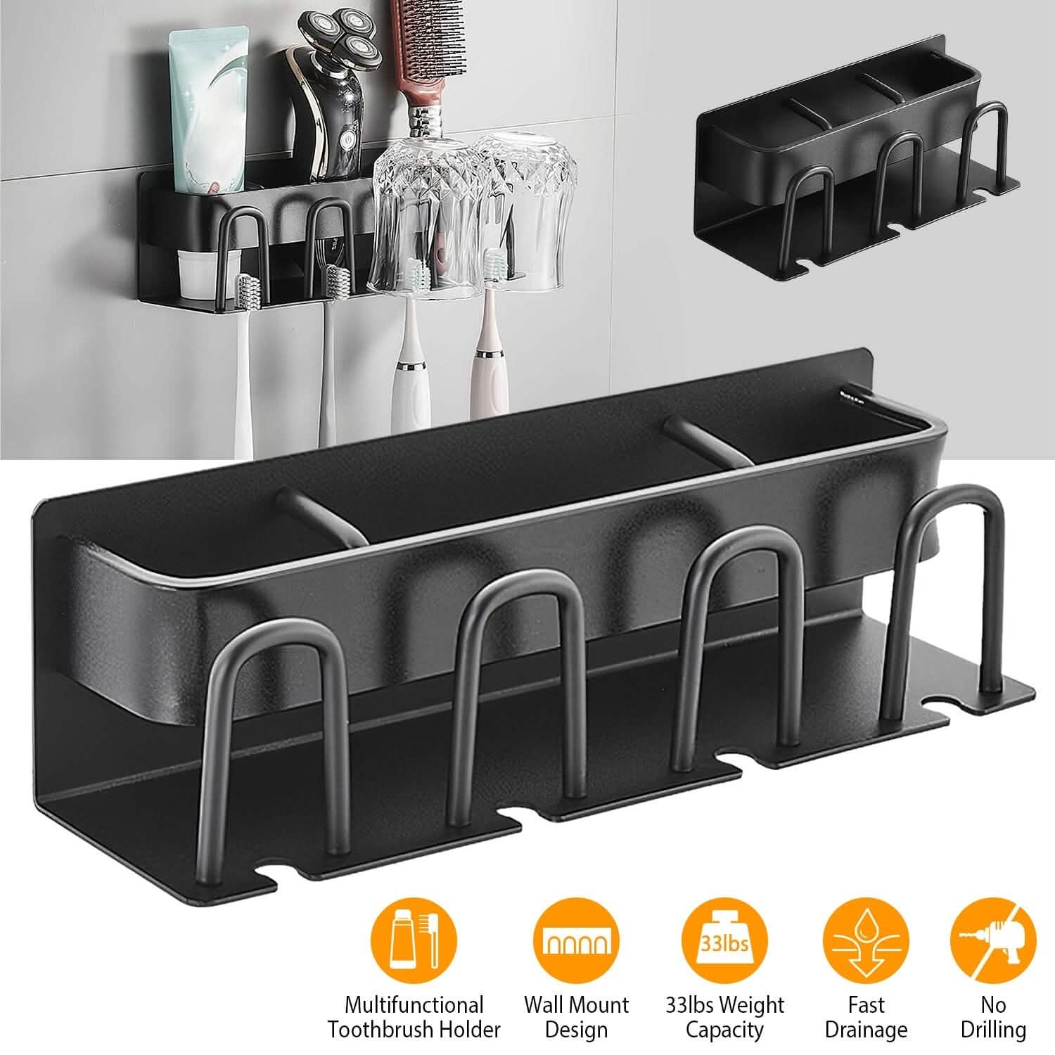 Multifunctional Toothbrush Holder Rack Organizer