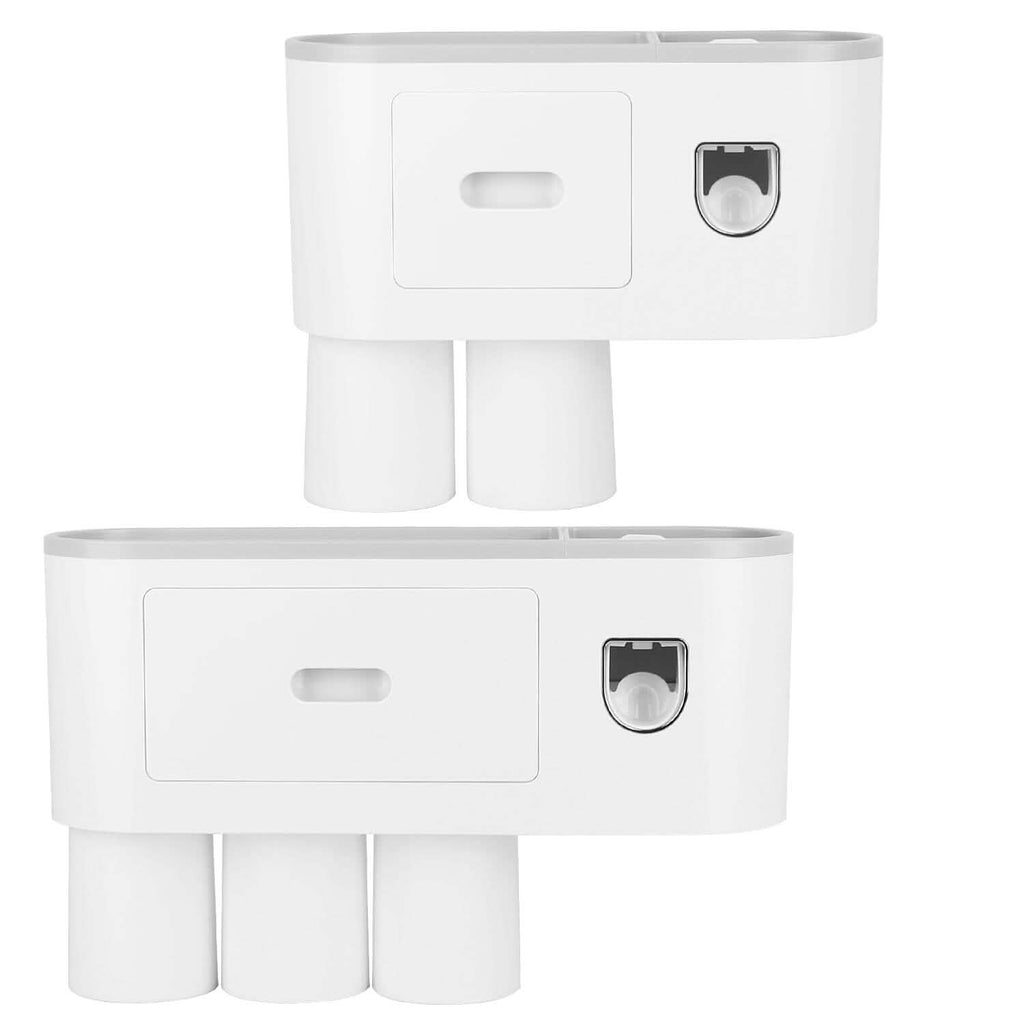 Multifunctional Wall Mount Toothbrush Holder Rack Organizer