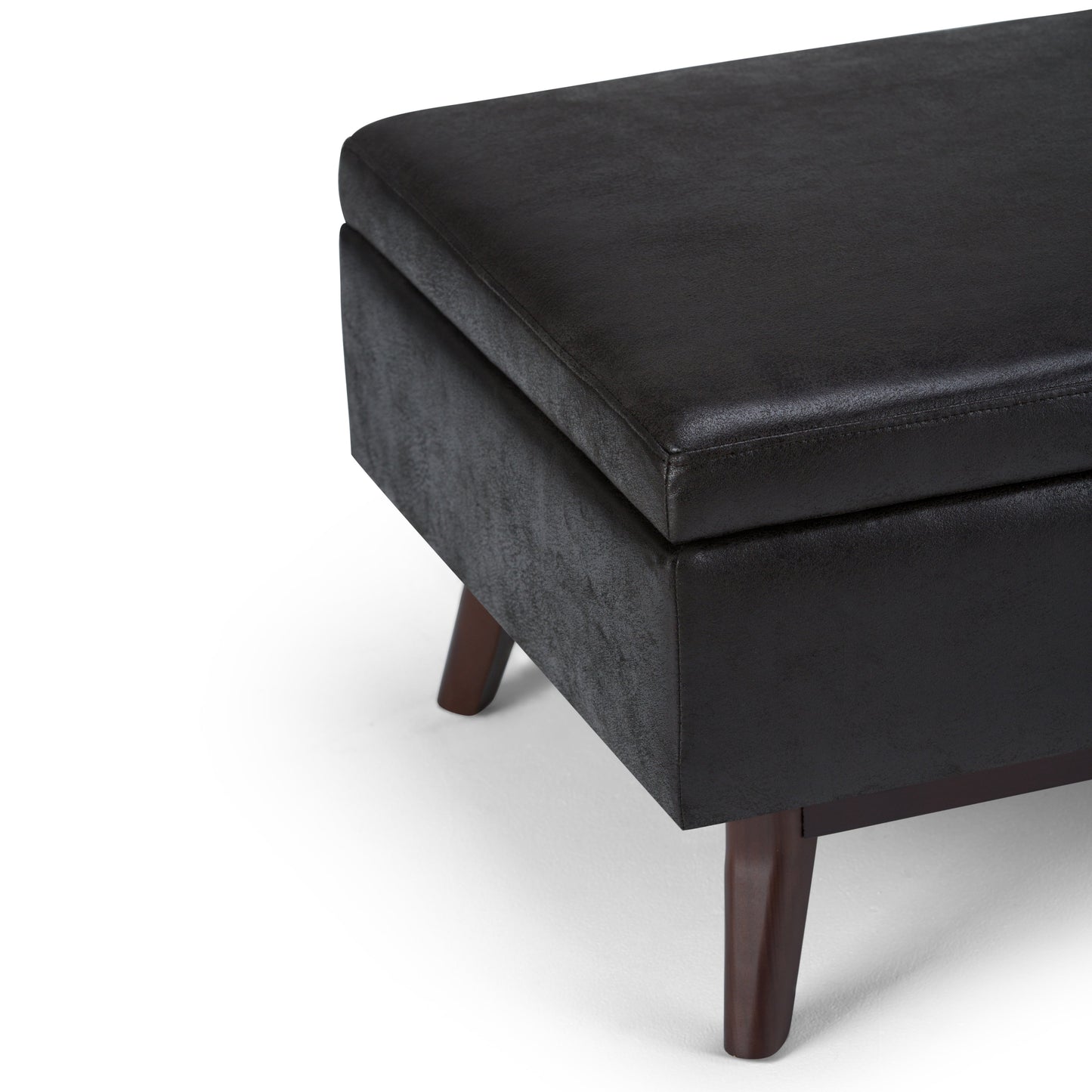 Owen 34 Inch Wide Coffee Table Storage Ottoman in Distressed