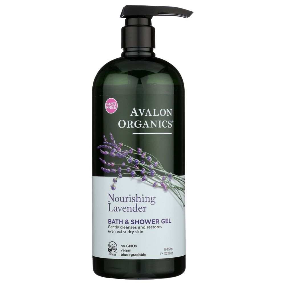 AVALON ORGANICS: Nourishing Lavender Bath and Shower Gel, 32 oz