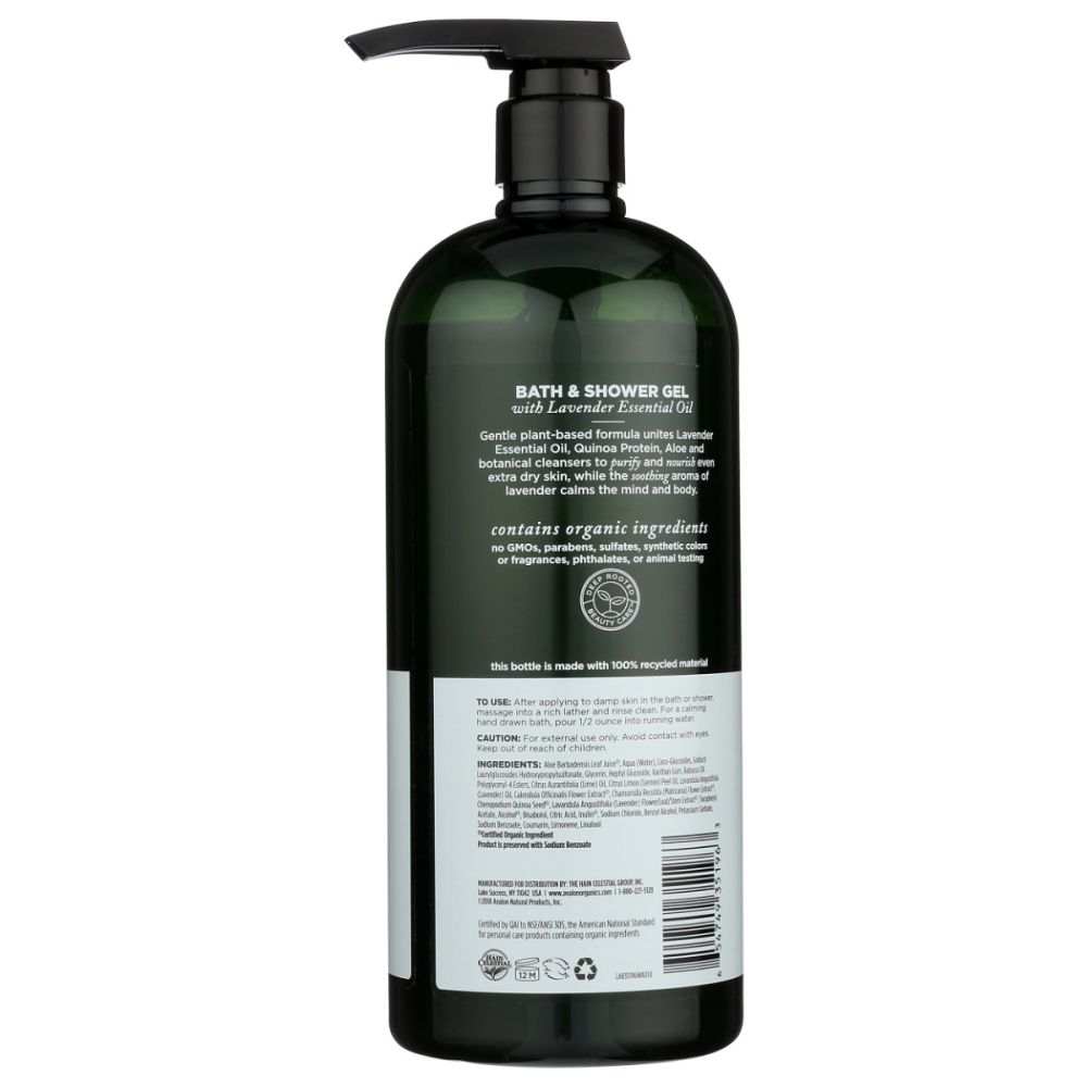 AVALON ORGANICS: Nourishing Lavender Bath and Shower Gel, 32 oz