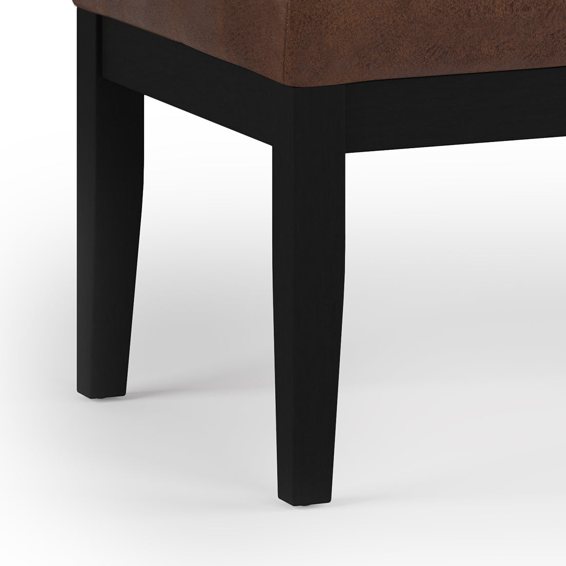 Lacey Tufted Ottoman Bench - Distressed Chestnut
