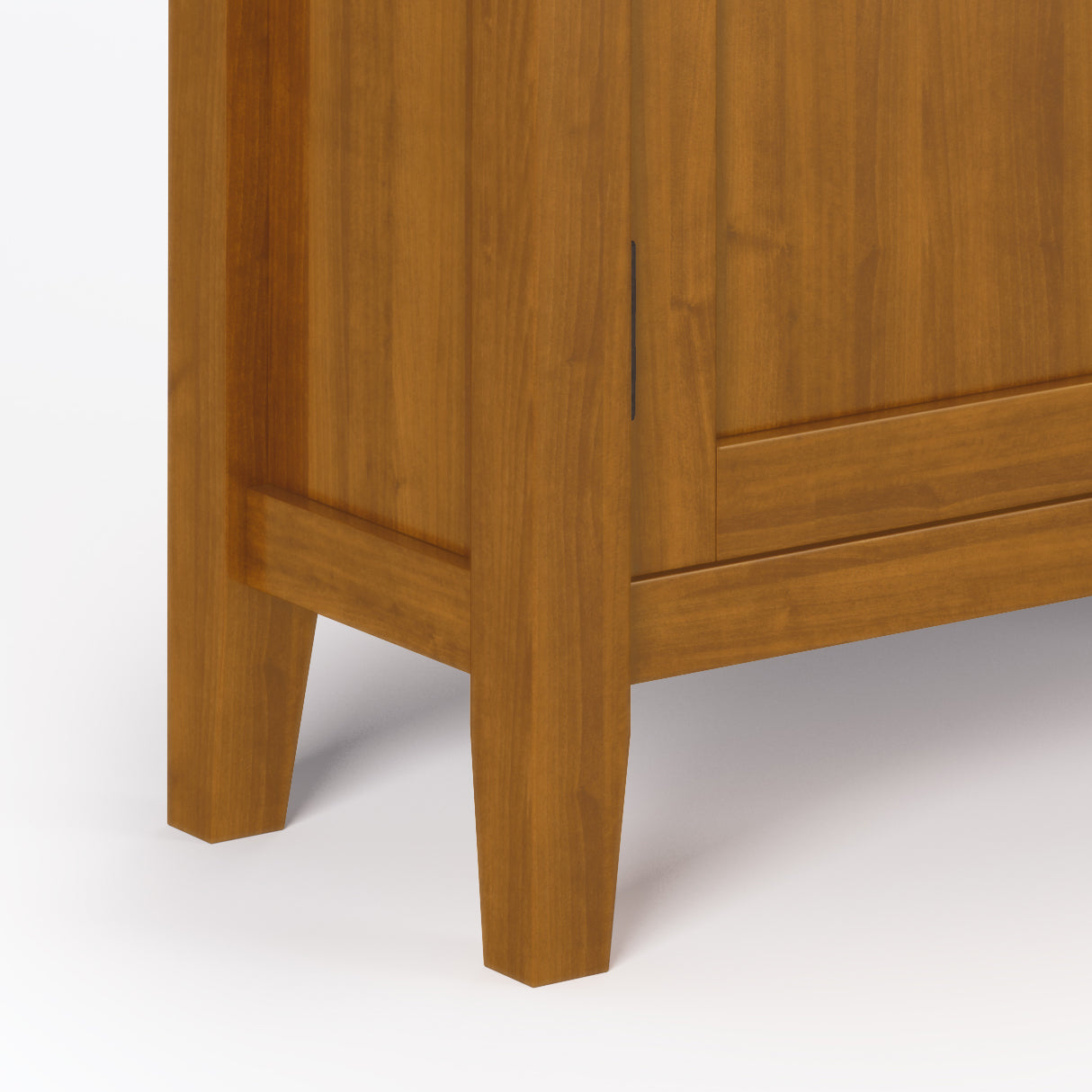 Redmond 32-Inch Wide Solid Wood Low Storage Cabinet in Light Golden