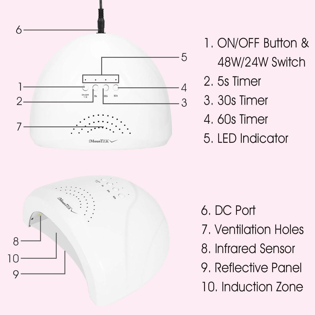 ネイルドライヤー 48W/24W UV LEDランプ