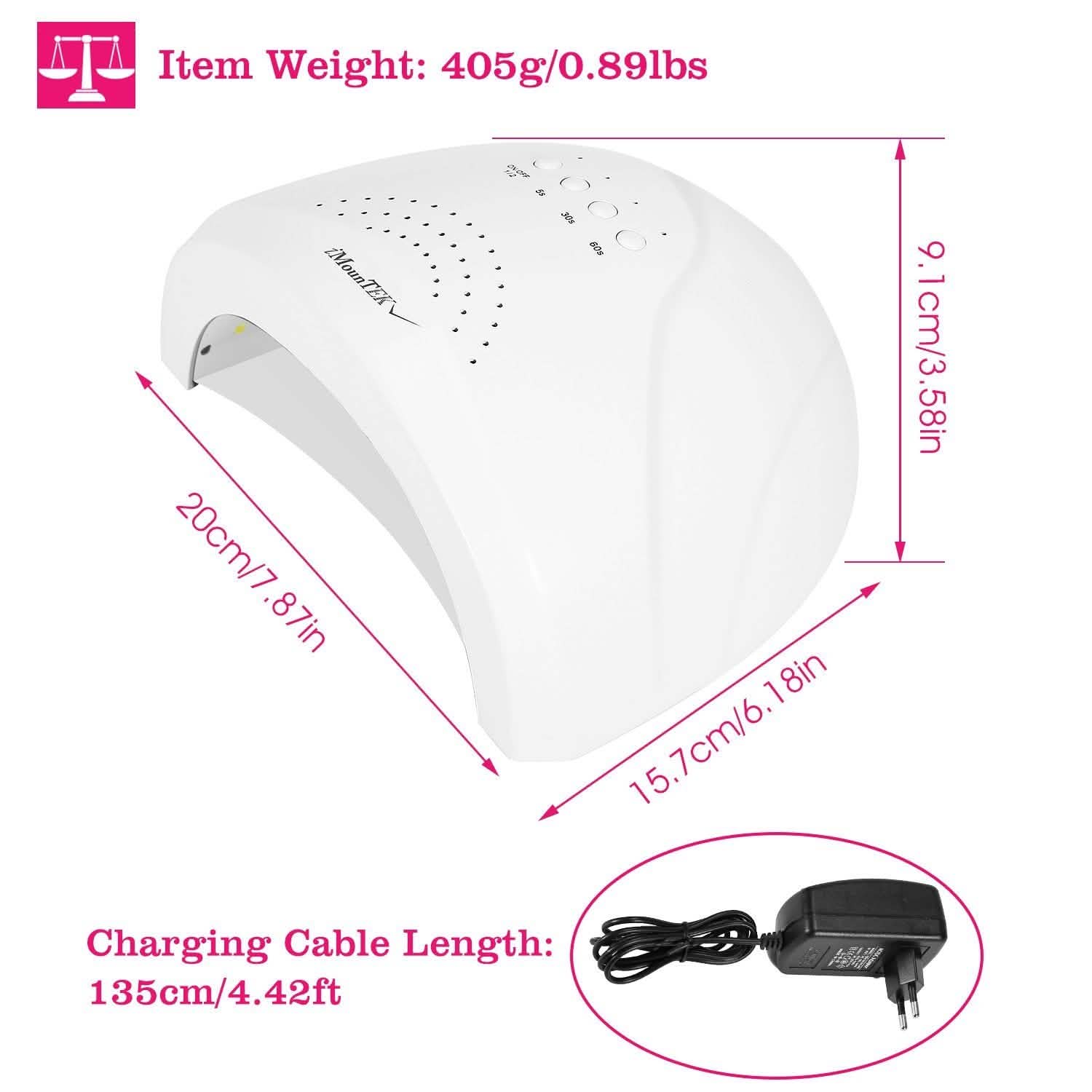 ネイルドライヤー 48W/24W UV LEDランプ