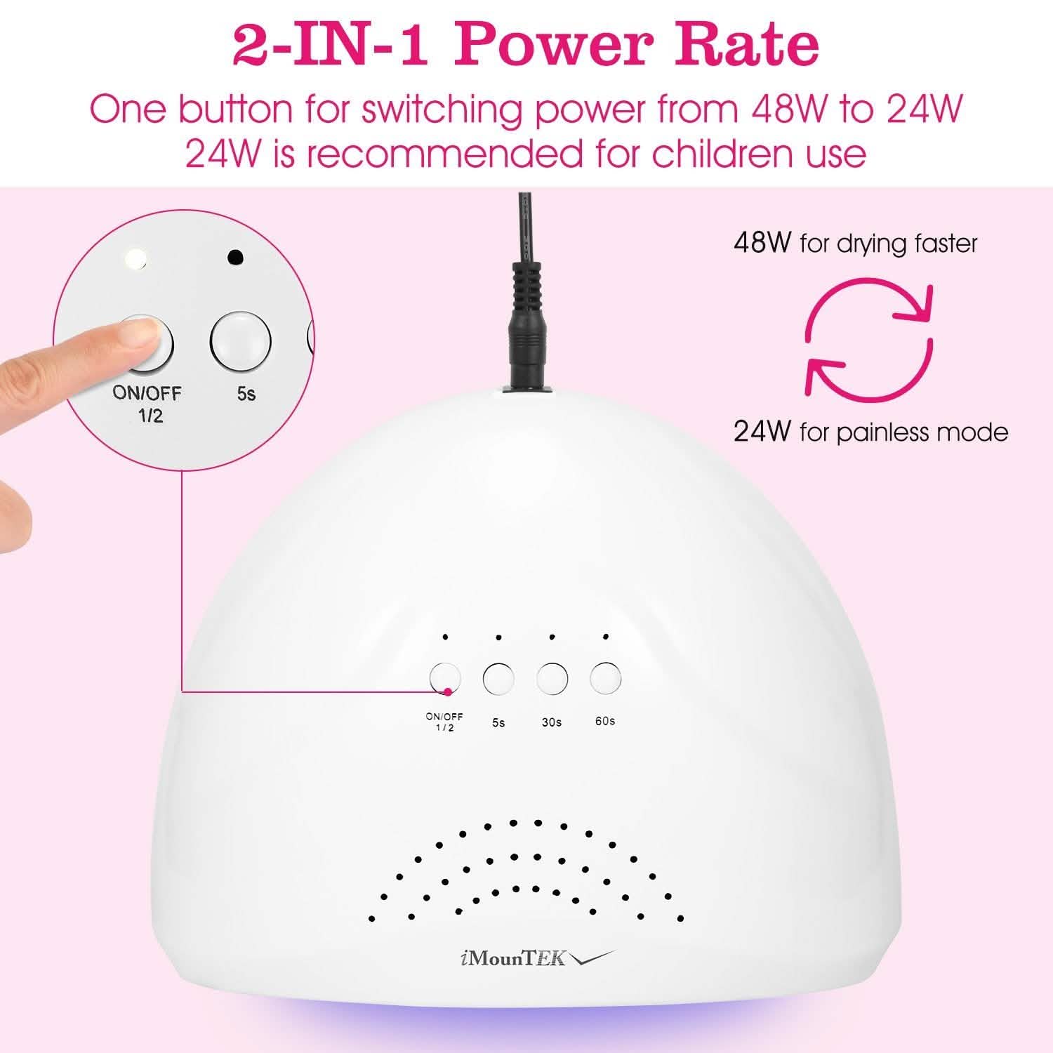 ネイルドライヤー 48W/24W UV LEDランプ