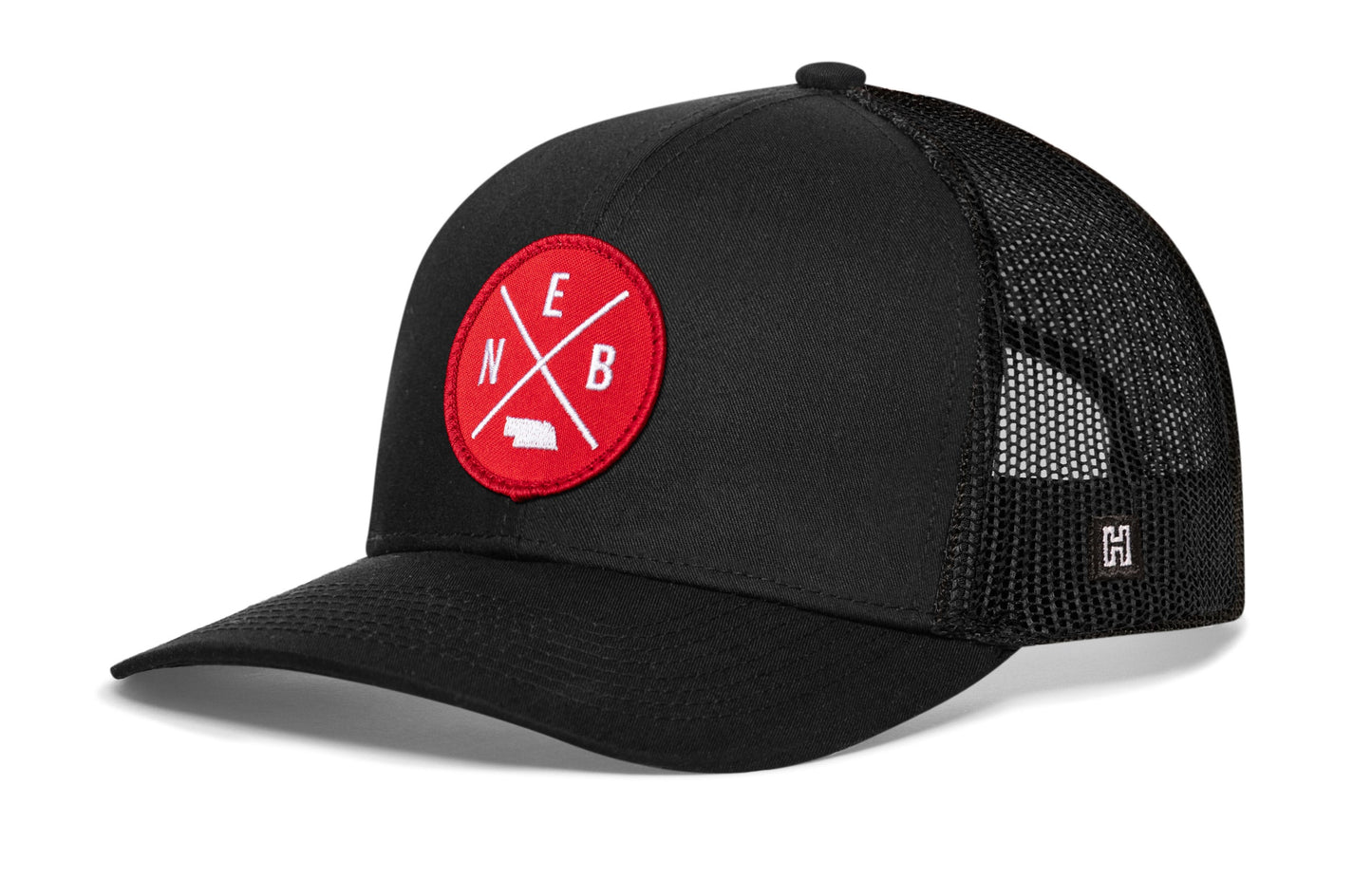 Nebraska Trucker Hat  |  Red NEB X Snapback