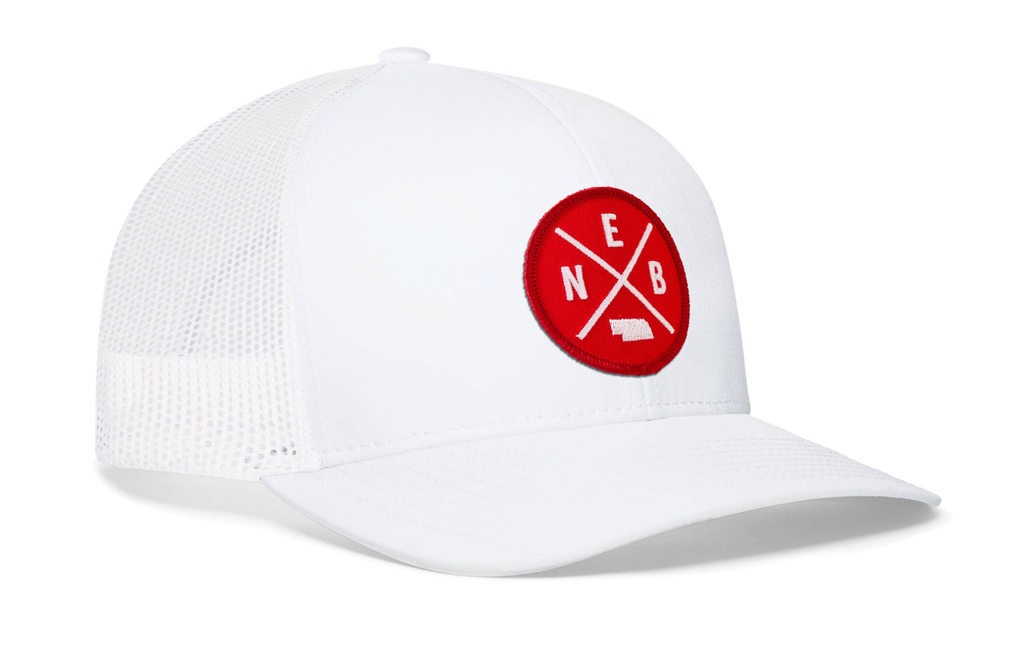 Nebraska Trucker Hat  |  Red NEB X Snapback