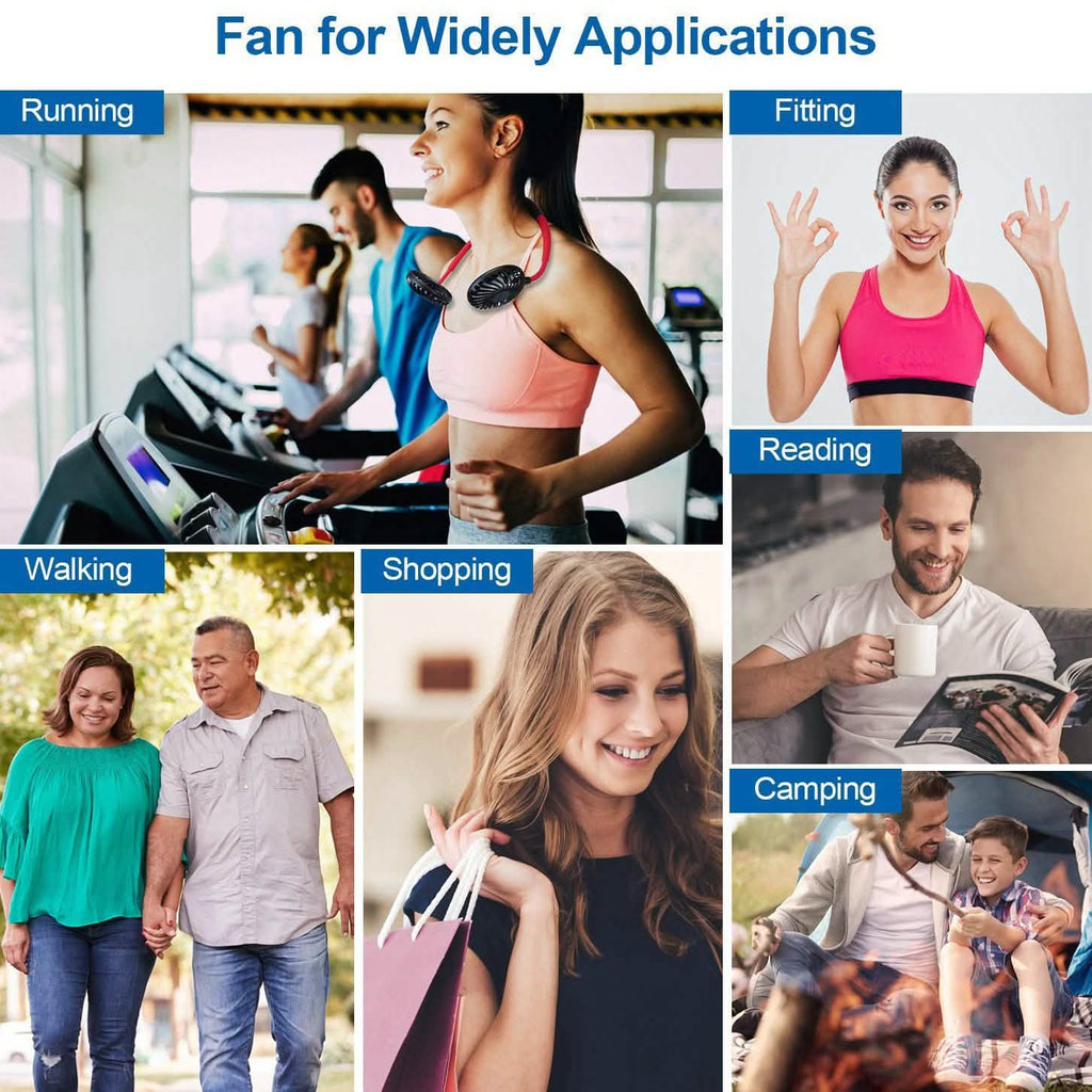 Neck Hanging Fan Hand Free Portable