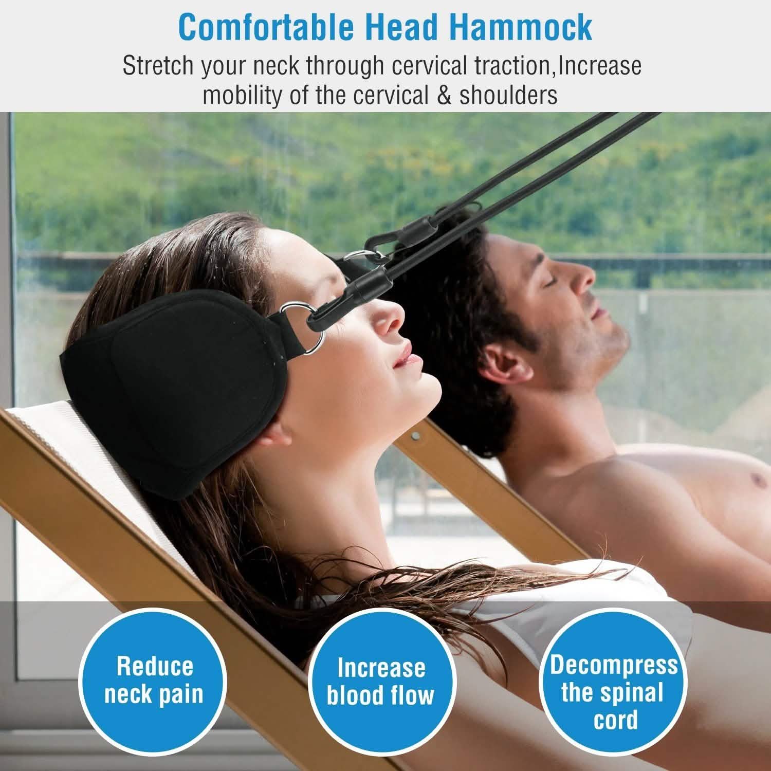Hamac de Cou Tête Portable Traction Cervicale Soulagement Hamac