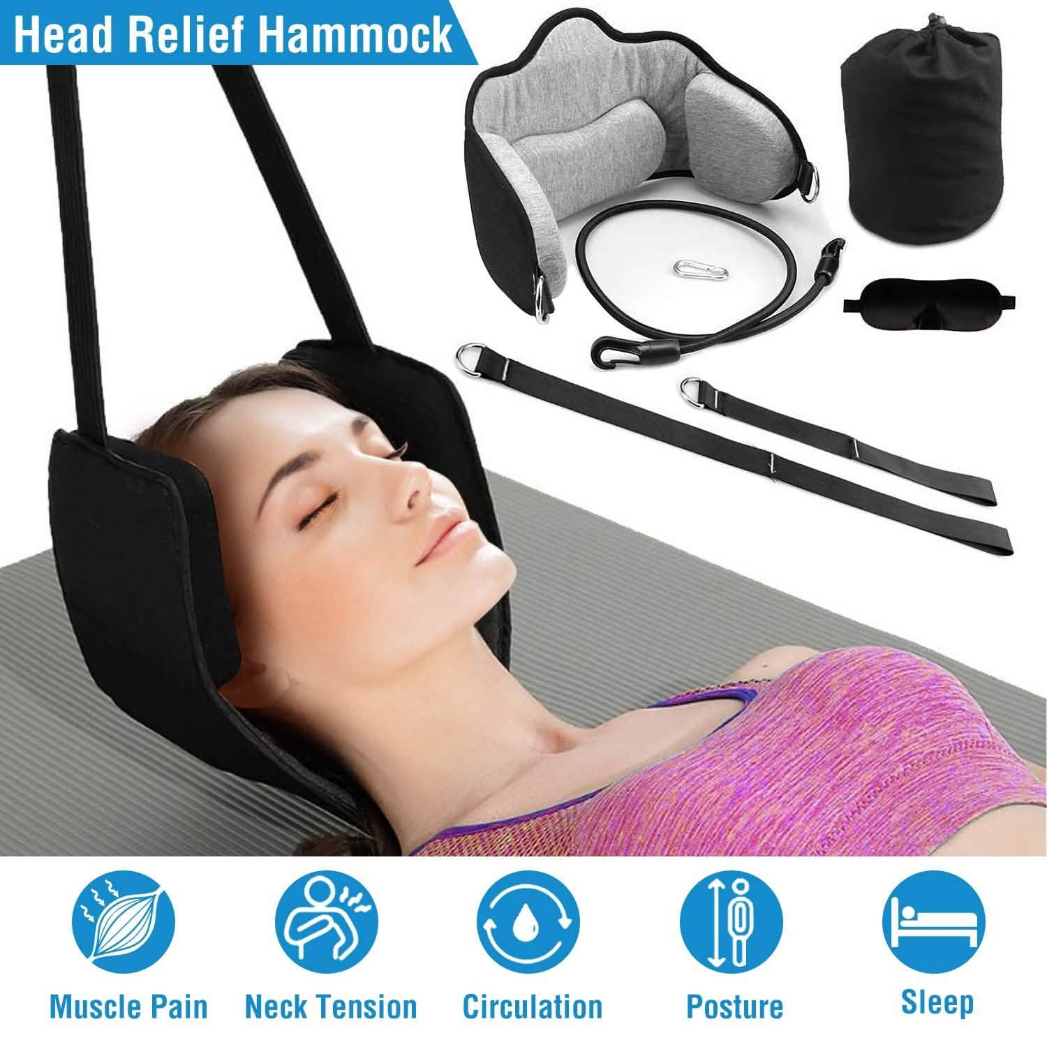 Hamac de Cou Tête Portable Traction Cervicale Soulagement Hamac