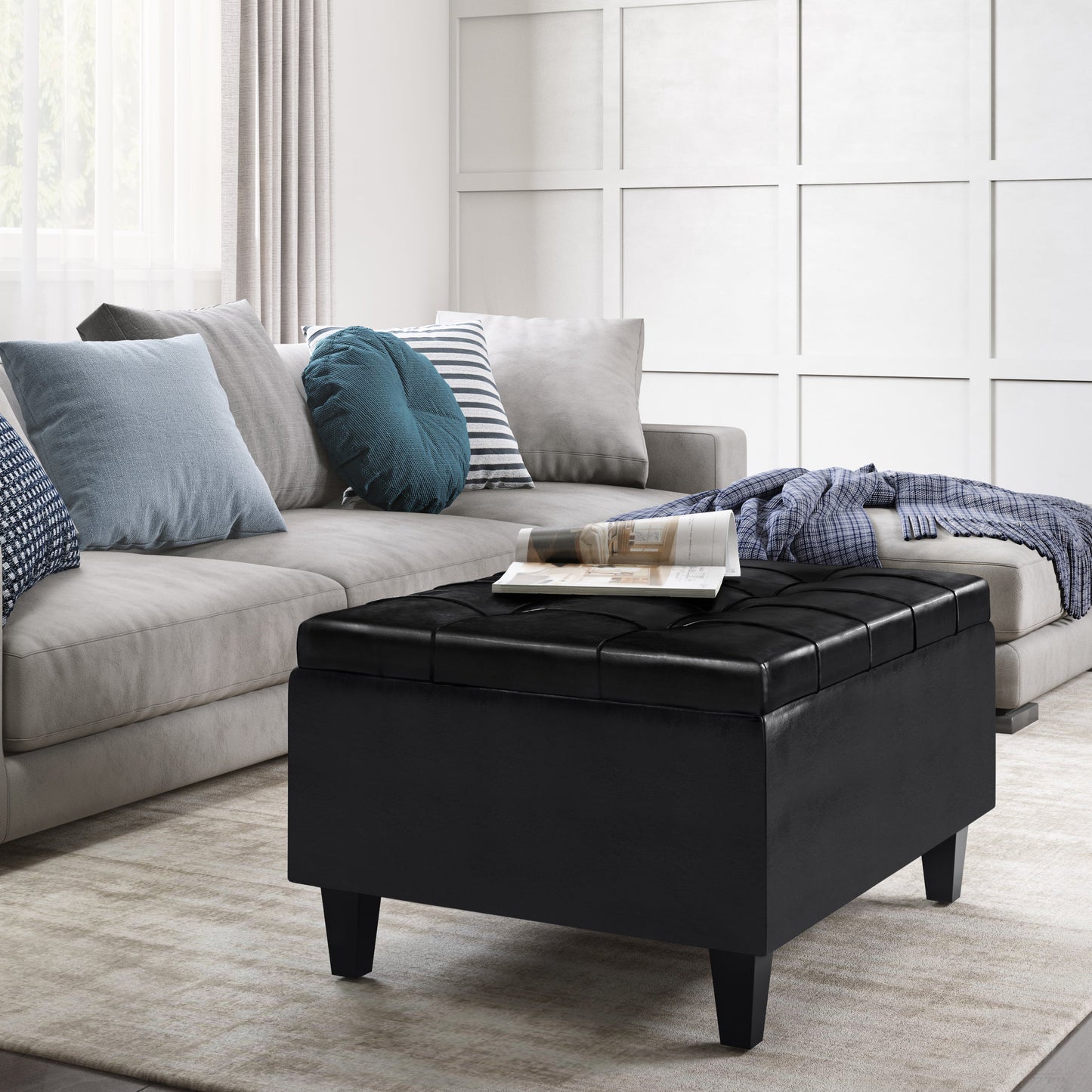 Harrison Small Coffee Table Storage Ottoman