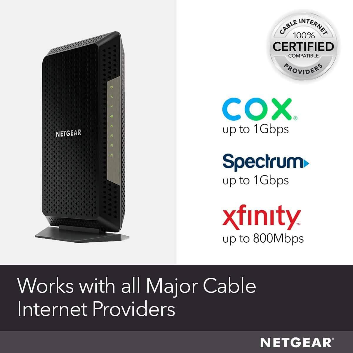 NETGEAR Nighthawk Cable Modem CM1200 - Compatible with all Cable Providers  (Refurbished)