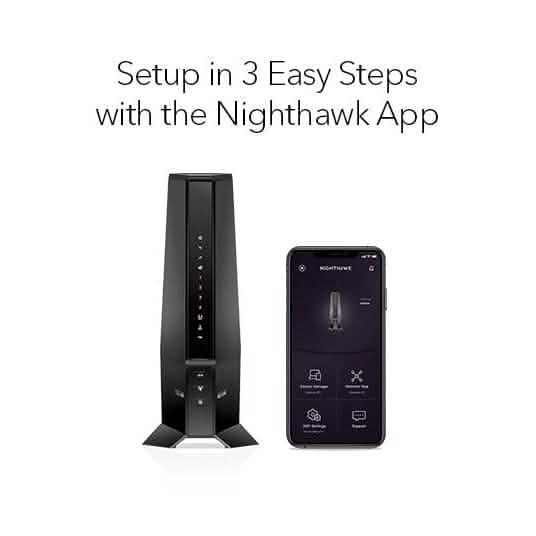 NETGEAR Nighthawk DOCSIS AX2700 3.1 2.7Gbps Two-in-One Cable Modem Router (CAX30-100NAS) (Refurbished)