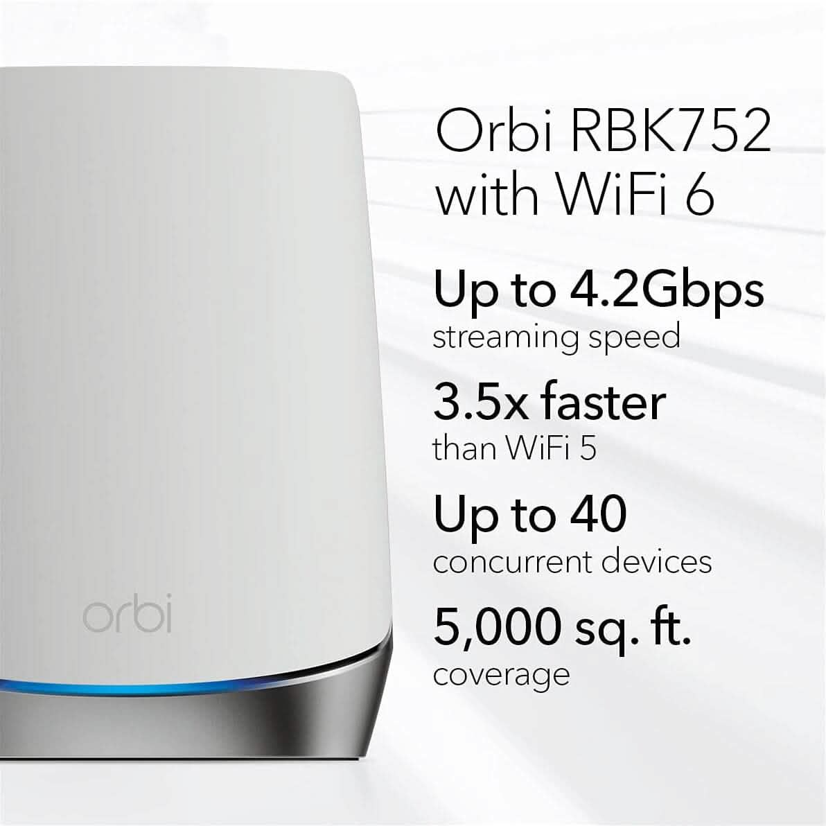 Système WiFi Mesh Tri-bande NETGEAR Orbi pour toute la maison WiFi 6 (RBK752) (Reconditionné)