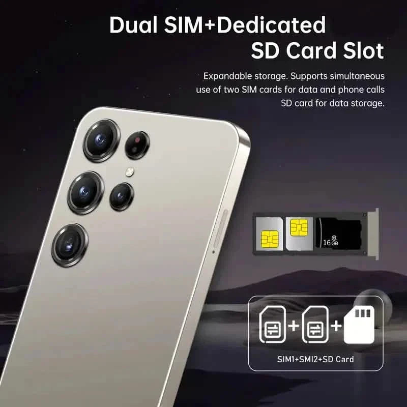 Android 13 5Gスマートフォン、6.8インチ、デュアルSIM、4GB + 128GB、48MP+108MP HDカメラ