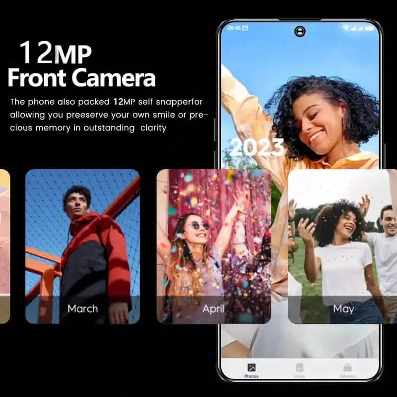 Android 13 5Gスマートフォン、6.8インチ、デュアルSIM、4GB + 128GB、48MP+108MP HDカメラ