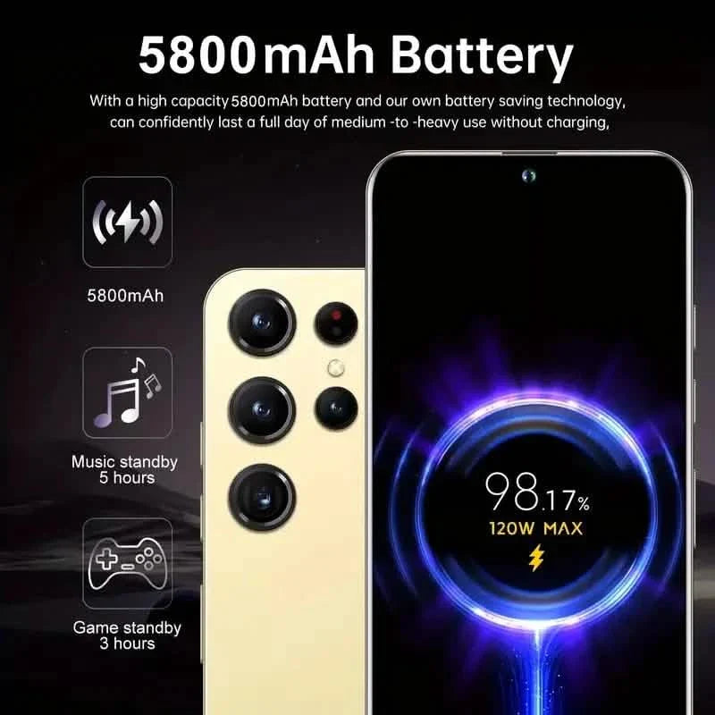 Android 13 5Gスマートフォン、6.8インチ、デュアルSIM、4GB + 128GB、48MP+108MP HDカメラ