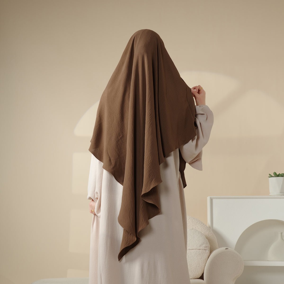 New Crepe 1-Layer Khimar | Soft Crepe Material Khimar (MK009)
