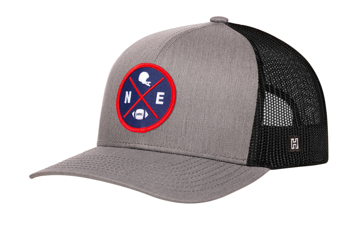 New England Football Trucker Hat  |  NE X Snapback