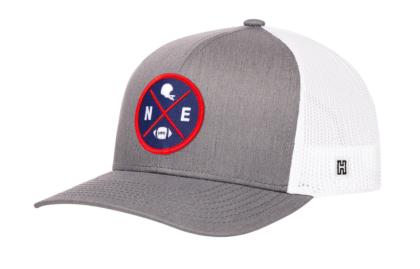 New England Football Trucker Hat  |  NE X Snapback