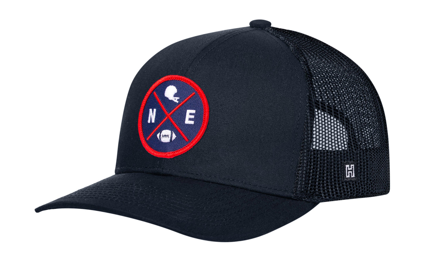 New England Football Trucker Hat  |  NE X Snapback