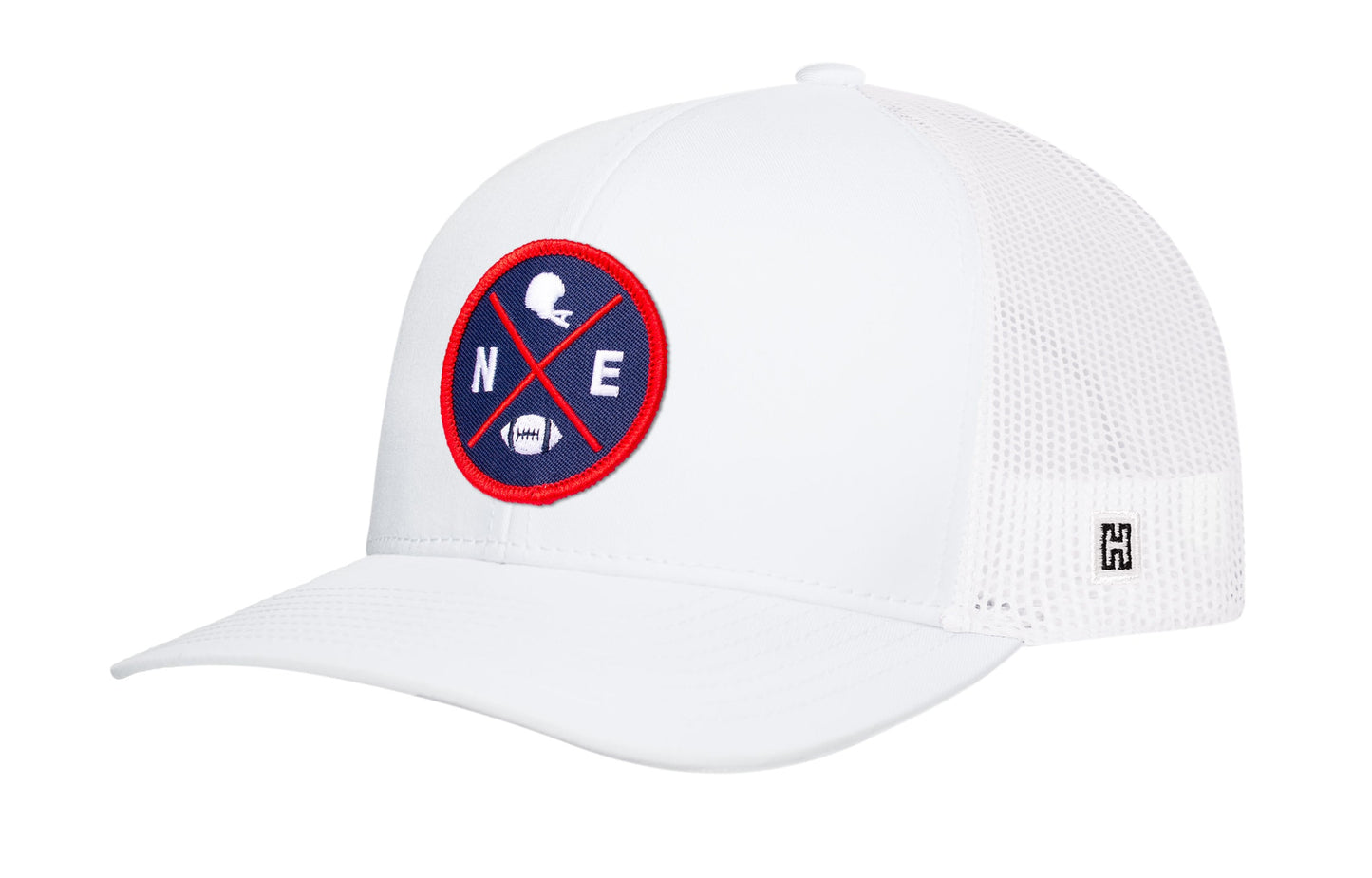 New England Football Trucker Hat  |  NE X Snapback