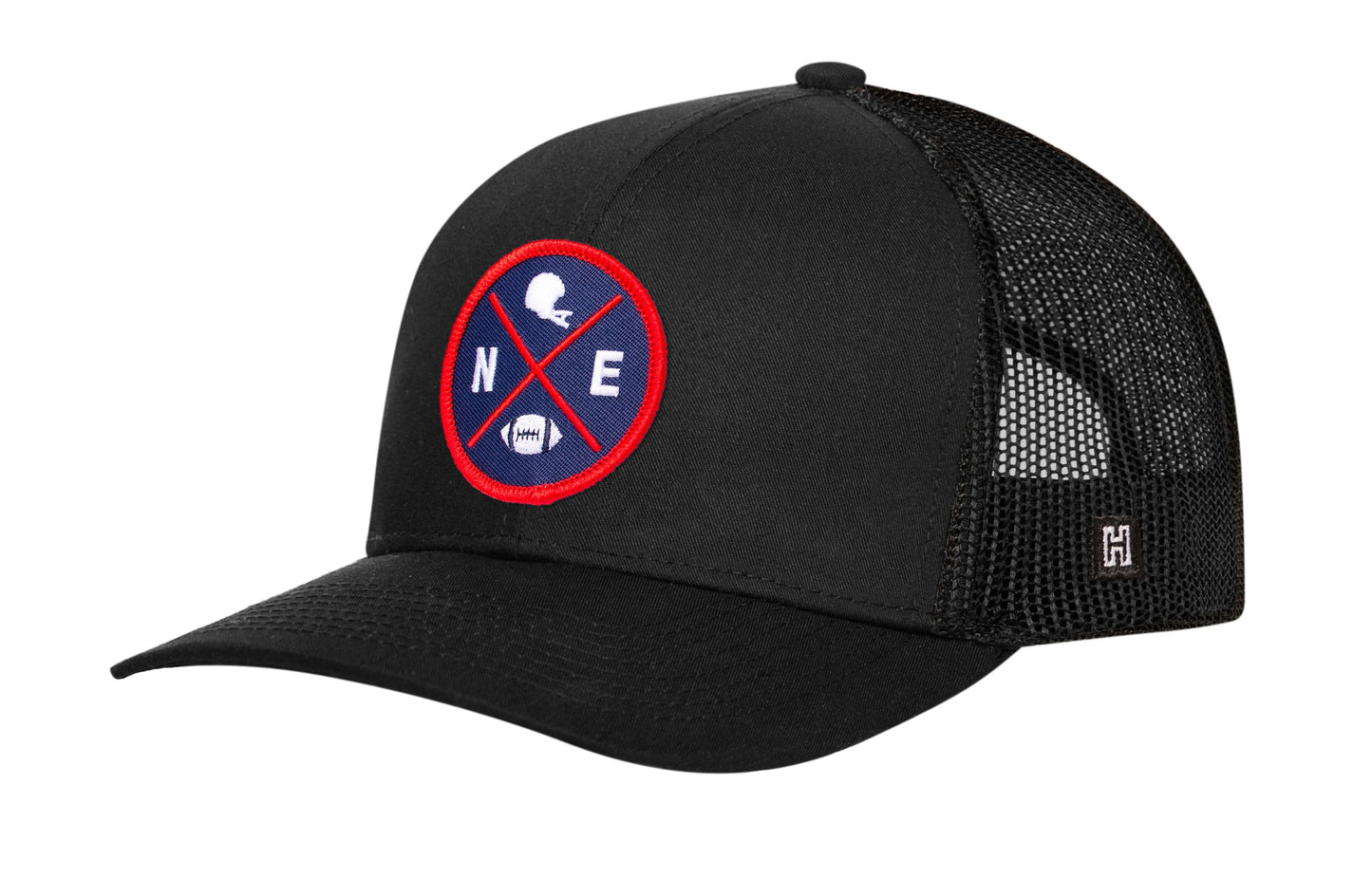 New England Football Trucker Hat  |  NE X Snapback