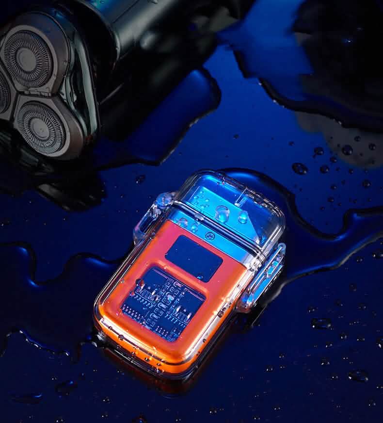 New Pulse Plasma Double Arc Lighter Type-C Rechargeable Transparent Shell