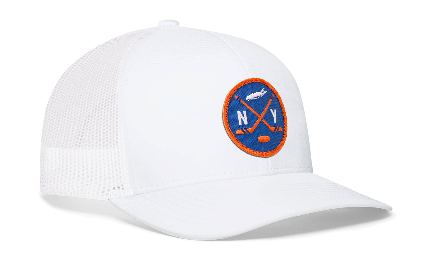 New York Hockey Trucker Hat  |  NY X Snapback