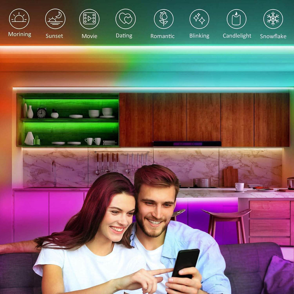Nexillumi 40 mètres. Bandes lumineuses LED RGB à changement de couleur