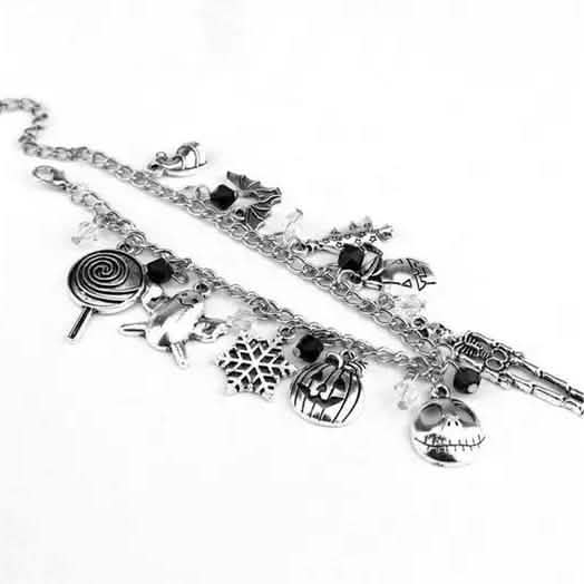 Le Cauchemar avant Noël Jack Skellington Sally Bracelet Gothique
