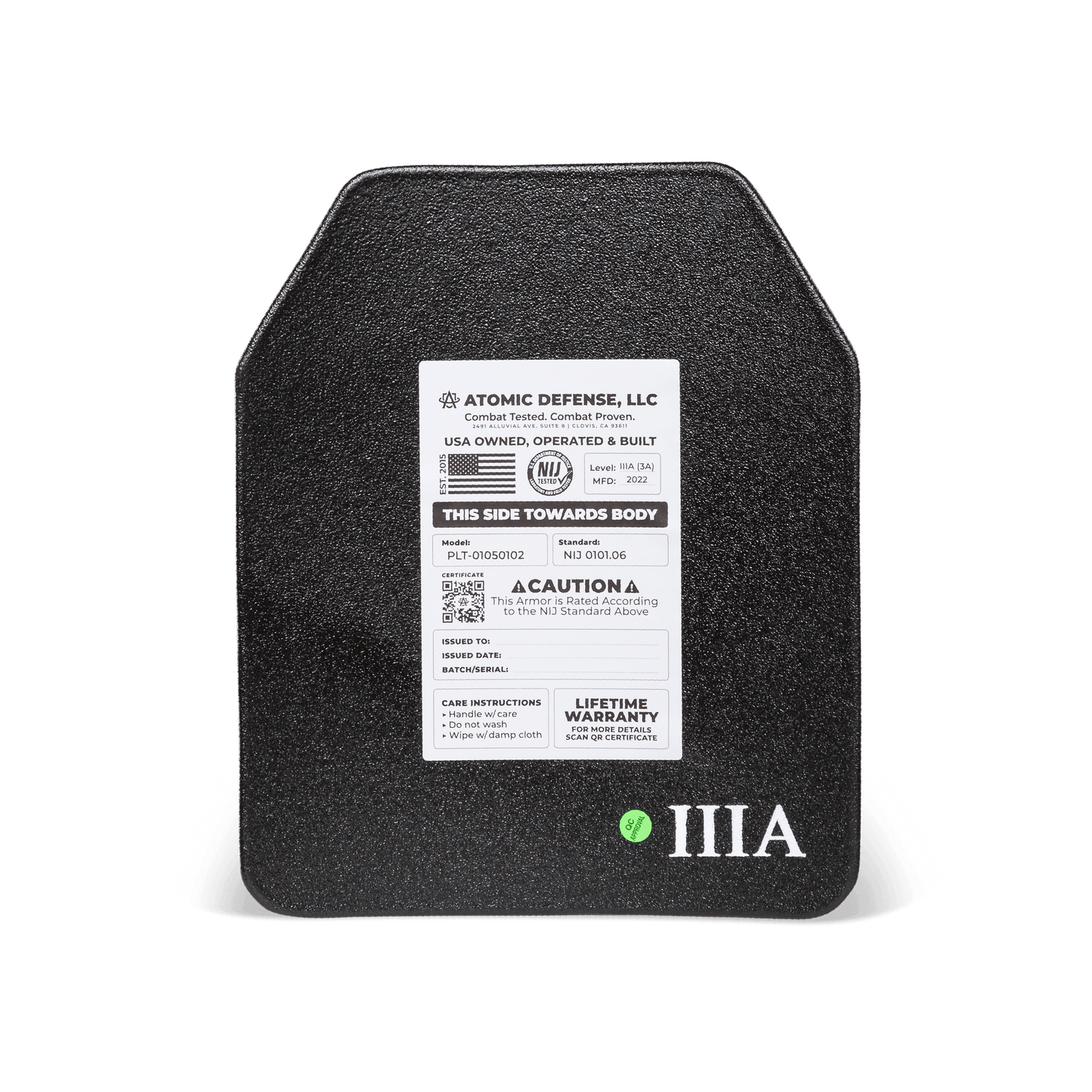 NIJ Level IIIA+ Body Armor Plates - ESAPI - Hard & Soft