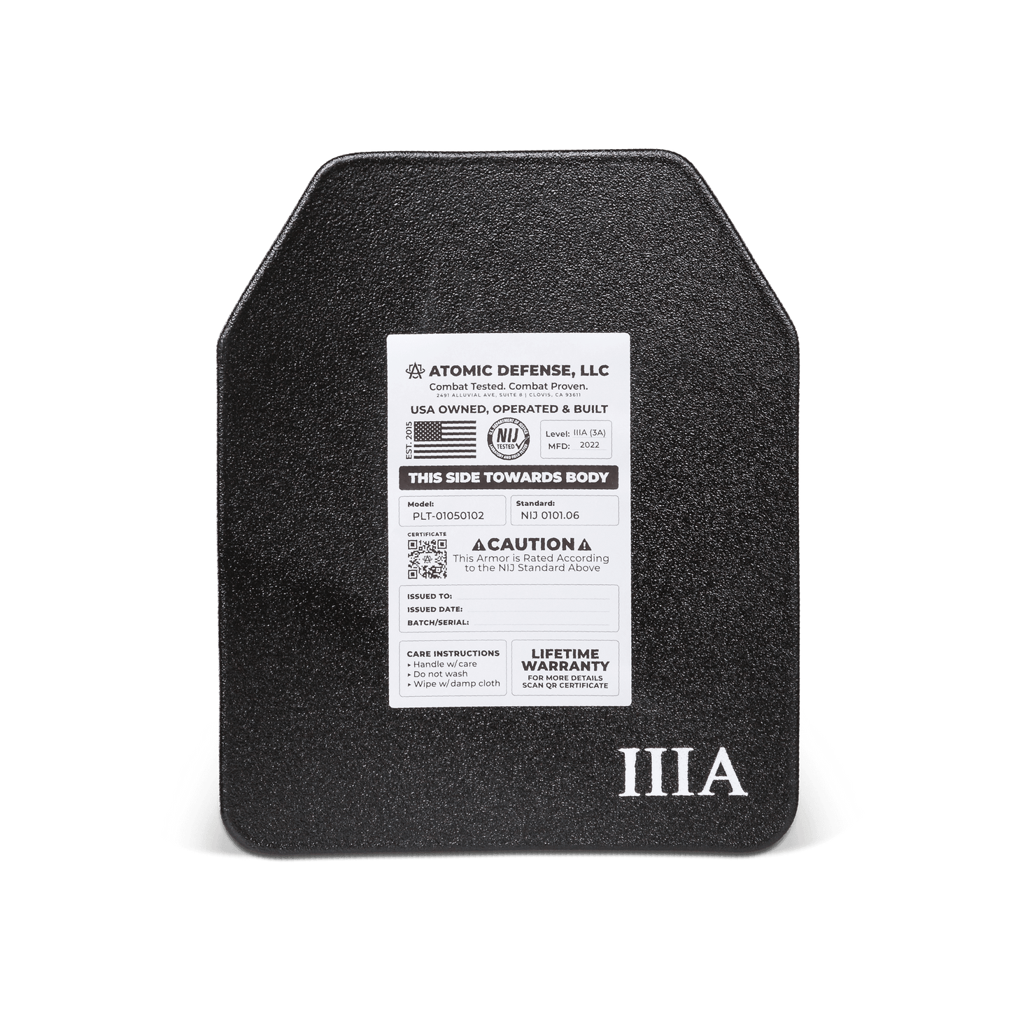 NIJ Level IIIA+ Body Armor Plates - ESAPI - Hard & Soft