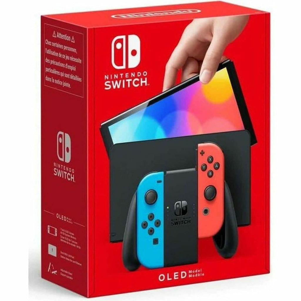 Nintendo Switch – Modèle OLED avec Joy-Con Rouge Néon et Bleu Néon (Reconditionné)