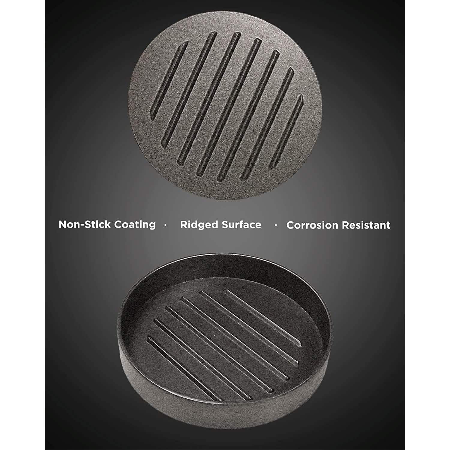 Non-Stick Aluminum Hamburger Press Patty Maker BBQ Burger Mold “Dad Grill Boss”