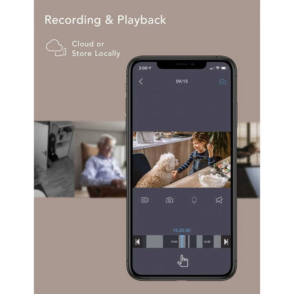 nooie 1080P Home Security Camera, Motion Tracking, Super IR Night Vision, Works with Alexa, Two-Way Audio, Motion & Sound Detection  (Refurbished)