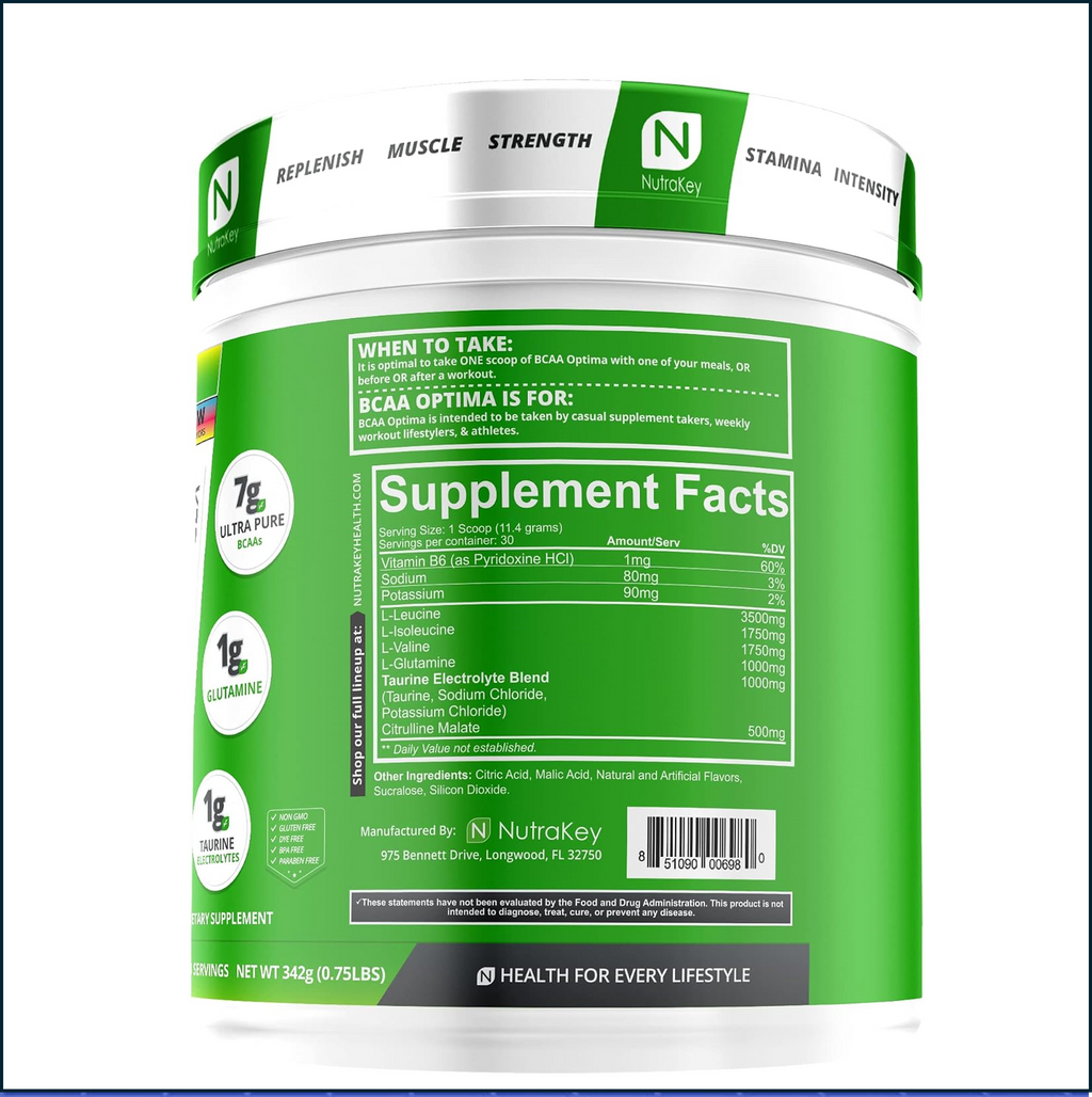 Nutrakey BCAA Optima, 30 Servings