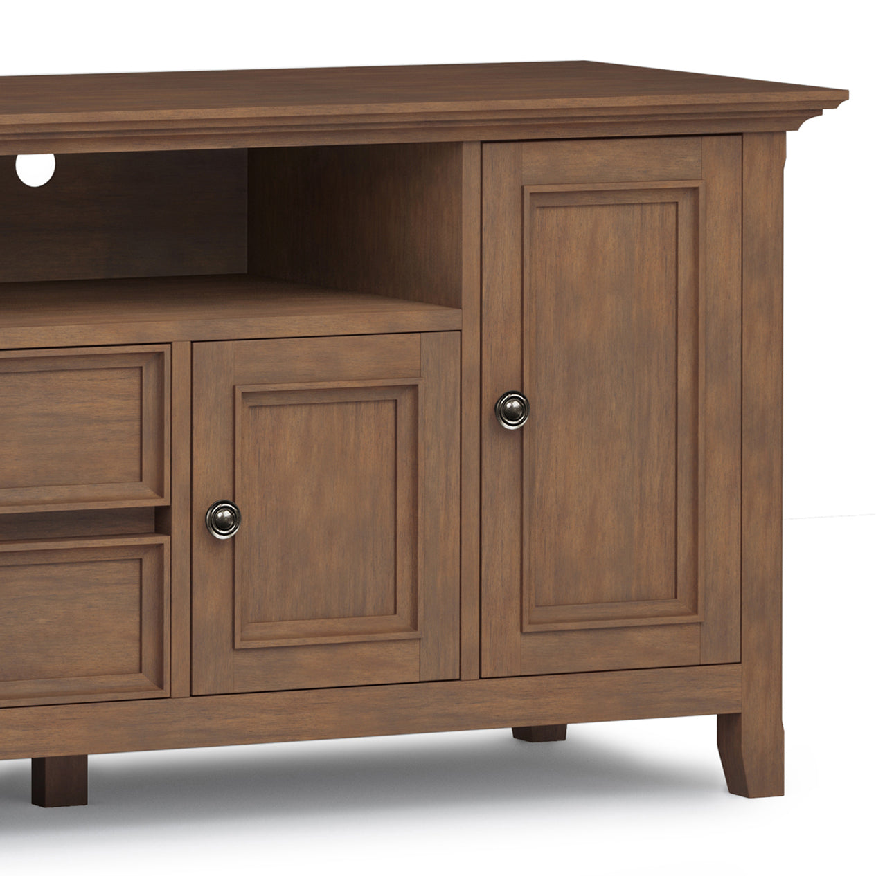 Amherst 72 Inch Wide Solid Wood TV Stand in Rustic
