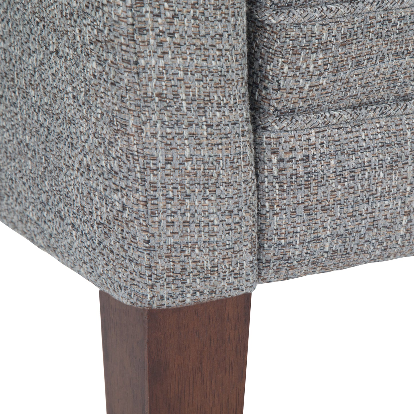 Parris 50 Inch Wide Upholstered Bench in Pebble