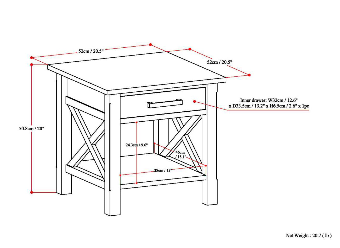 Kitchener End Table