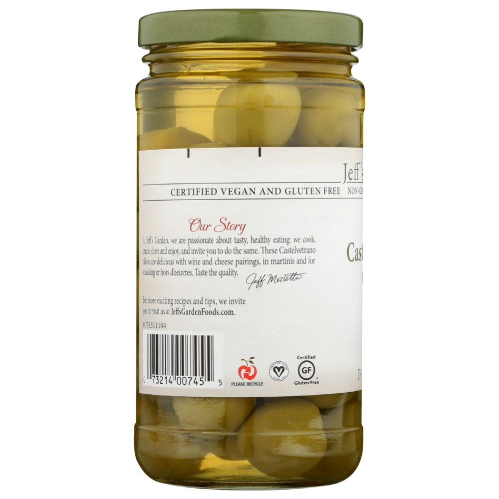 JEFFS GARDEN: Whole Castelvetrano Olives, 7.5 oz