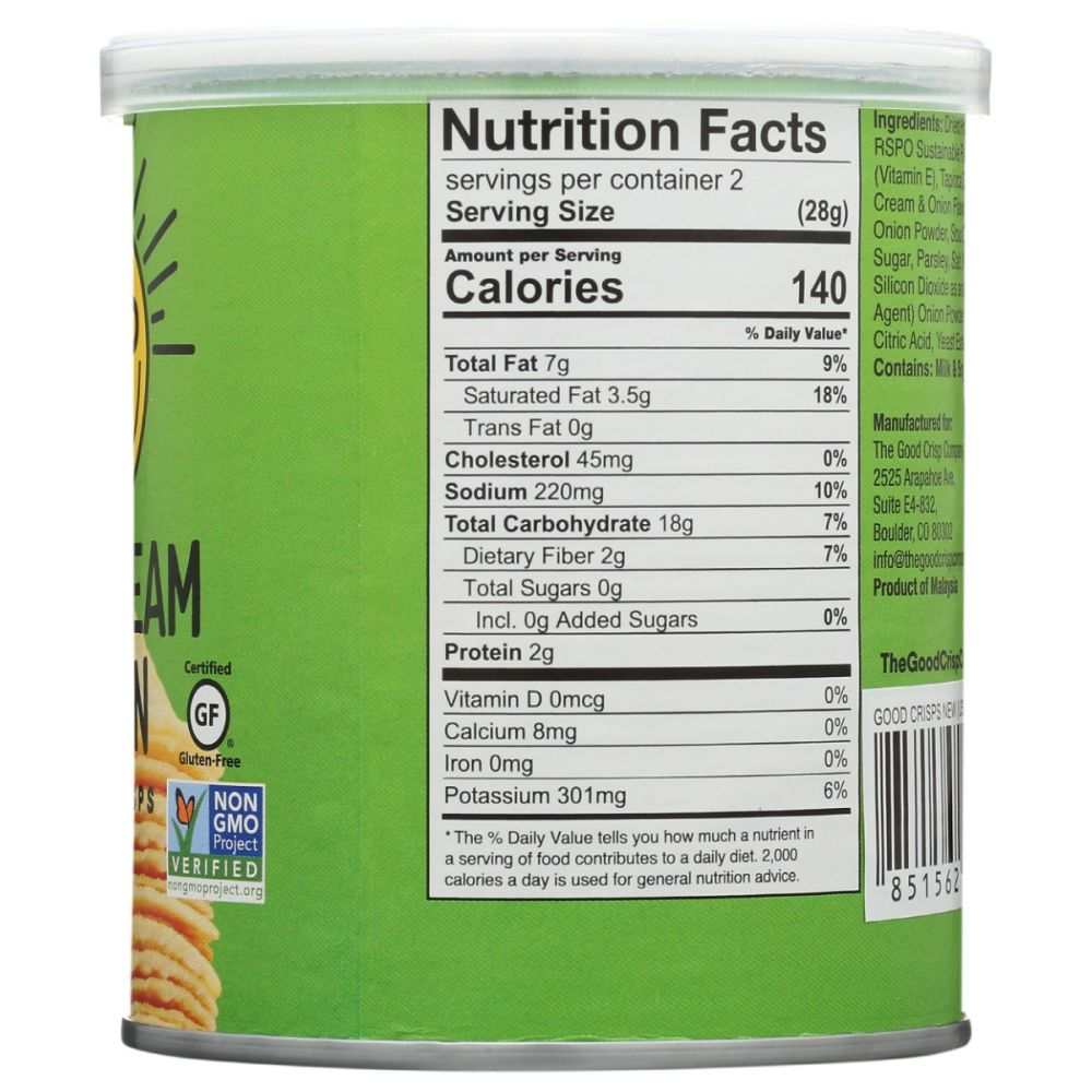 THE GOOD CRISP COMPANY: Mini Pack Sour Cream and Onion, 1.6 oz