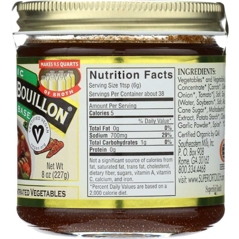 BETTER THAN BOUILLON: Organic Seasoned Vegetable Base, 8 oz