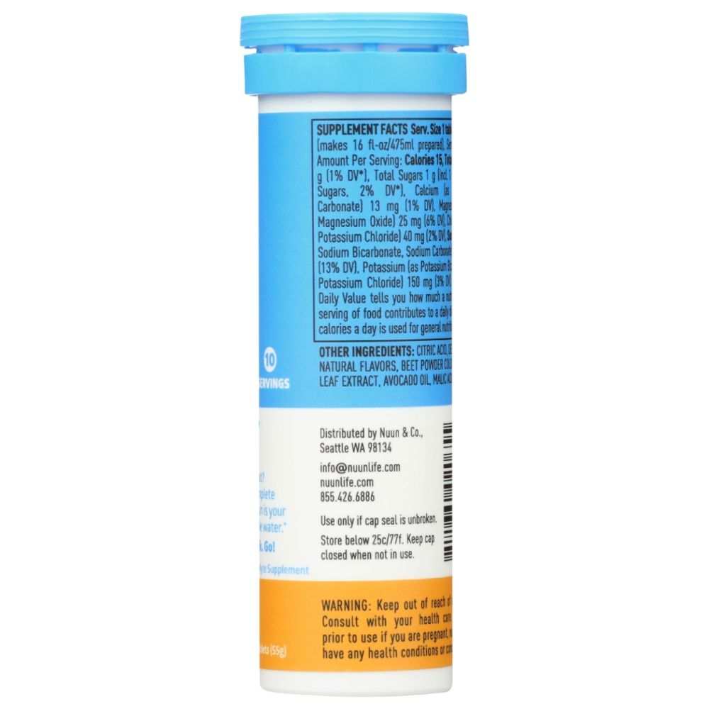 NUUN Sport Orange -Hydrating Electrolyte Tablets for Active Lifestyles